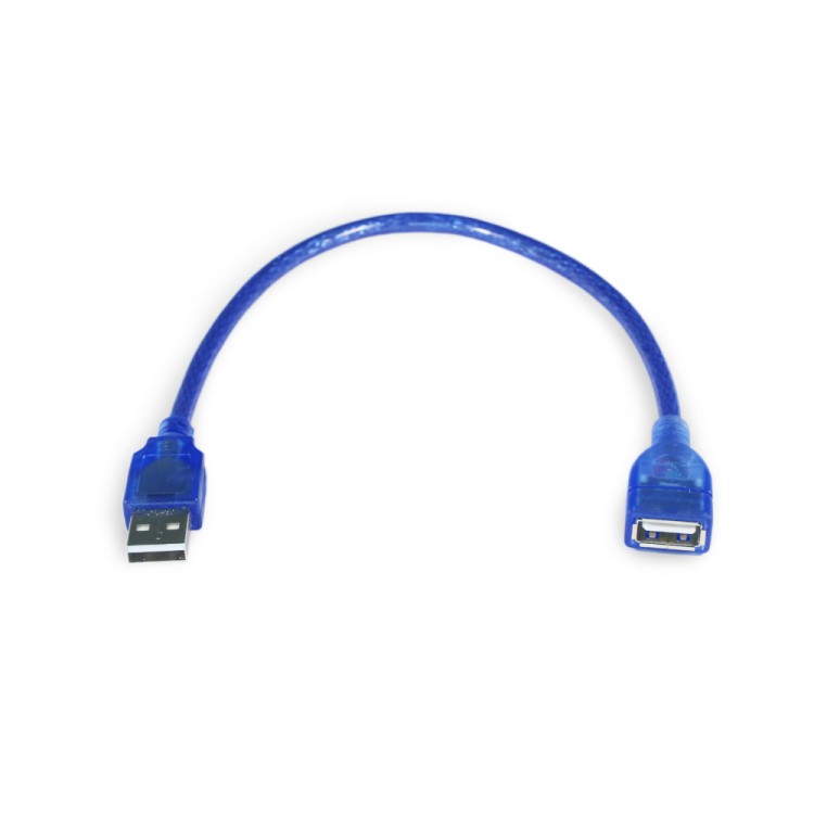 Переходник USB 2.0 (male) на USB 2.0 (female), с передачей данных, 30 см